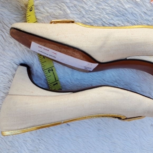 Vintage Christiane Peréz linen pumps 10 - Picture 5 of 12